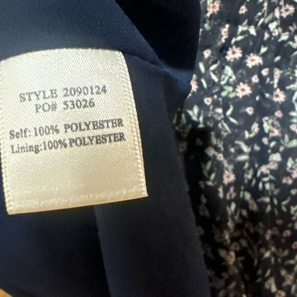 Anthropologie Current Air Black Floral Tiered Semi Sheer Mini Dress - Picture 5 of 5